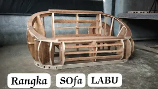 Membuat Rangka sofa LABU/Make a pumpkin sofa frame,@BambangWarnoto