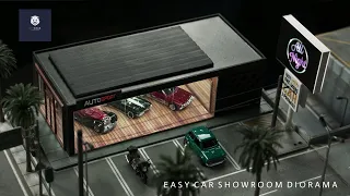 How To Make EASY CAR SHOWROOM DIORAMA || for Hot wheels 1/64