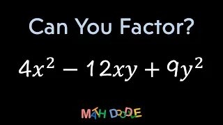 Factoring Polynomial “4𝑥^2 – 12𝑥𝑦 + 9𝑦^2” | Step-by-Step Algebra Solution - Math Doodle