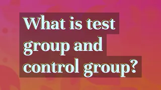 What is test group and control group?