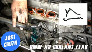 BMW X3 M54 Coolant Leak: Removing the Intake Manifold and replacing  coolant pipes