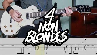 What's Up - 4 Non Blondes Lead Guitar Cover with Tabs in Video