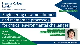 Engineering new membranes and membrane processes for critical environmental challenges