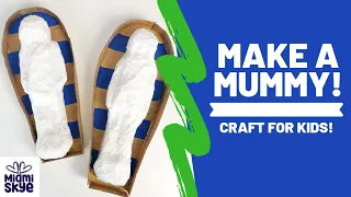 How To Make A Mummy Craft! Ancient Egypt For kids!! Halloween Craft!