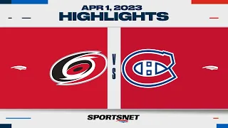 NHL Highlights | Hurricanes vs. Canadiens - April 1, 2023