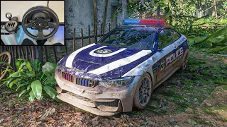 Restoring Abandoned Police BMW M4 GTS + Chase - Forza Horizon 5 | Thrustmaster T300RS Gameplay