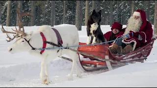 Christmas Greetings from Pello in Lapland: reindeer land of Santa Claus & Kilvo Elf in Finland