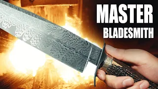 Feather Damascus Bowie Knife Forging: Step-by-Step | Wilburn Forge Series Part 1