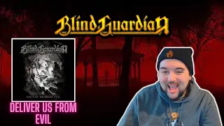 "Deliver Us From Evil" by Blind Guardian -- Drummer reacts! *That guitarist is AWESOME*