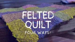 How to Make a Wet Felted Fabric Quilt: Explorative Tutorial using Silk, Cotton & Nylon!