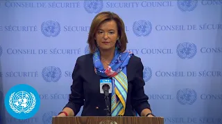 Slovenia on Israel/Palestine Crisis - Security Council Media Stakeout | United Nations