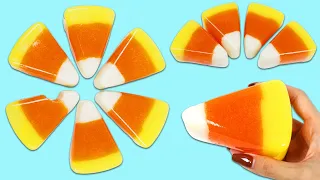 How to Make Satisfying Halloween Candy Corn Gummy Treats | Fun & Easy DIY Jello Desserts!