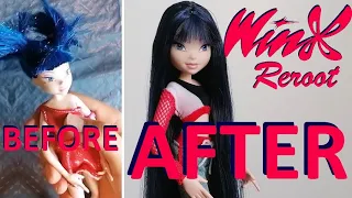 Winx Doll Transformation: Musa gets LONG hair [Reroot]