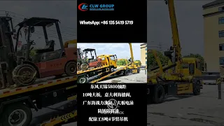 Donfeng 6 Wheeler 10Tons Flat Bed Slide Deck Tilt Tray Flatbed Towing Truck with XCMG 8Tons Crane