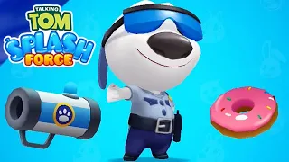 Talking Tom Splash Force Officer Hank Unlocked vs Roy Raccoon Gameplay Android ios