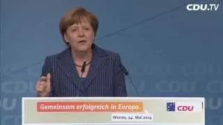 Wahlaufruf von Angela Merkel zur Europawahl