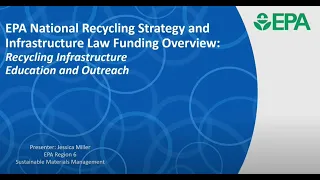 EPA National Recycling Strategy and Infrastructure Law Funding