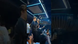 Shawn Mendes performing "Summer of Love" at a club in NYC