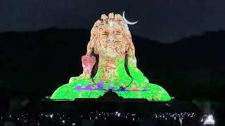 ADIYOGI ISHA FOUNDATION LASER LIGHT SHOW  #shiv #ishafoundation #adiyogi #karnataka #sadhguru