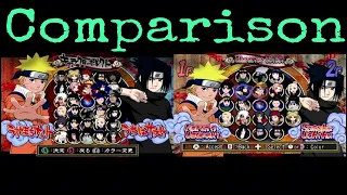 Naruto Gekitou Ninja Taisen 3/Clash of Ninja Revolution: Character Select Comparison (HD)