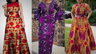 2024 Latest and Stylish African print long gown dress styles for women | ankara dress styles