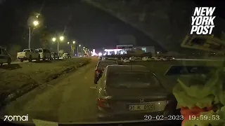 MOMENT: Dashcam footage shows fresh earthquake hitting Hatay, Turkey | New York Post