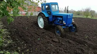 Настройка плуга ПЛН 3/30, Алтай маш на тракторе т-40, после переделки крепления плуга.