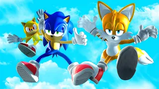 GMOD • Sonic, Tails and Super Sonic Legendary Ragdolls [Jumping, Slides]