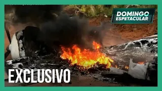 Exclusivo: traficantes brasileiros queimam avião para despistar a polícia