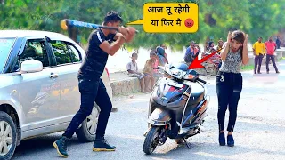 Prank on Apartment girl // prank gone wrong // By Sumit cool #Prayagraj #UttarPradesh
