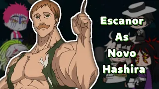 Uppermoons and Muzan react to Escanor as New Hashira // My AU // 🇧🇷🇺🇸 // Hiki Gacha