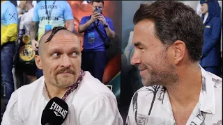 'I AM FEEL' - OLEKSANDR USYK AWKWARDLY CRASHES EDDIE HEARN INTERVIEW / AJ-USYK WEIGHT, WILDER, WHYTE