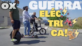 Which is the BEST ELECTRIC vehicle⚡? 💥 SKATE🛴 vs EBike🚲 vs WHEEL🐵