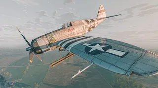 P-47D-22-RE | Invasion of Normandy | Enlisted plane gameplay [1440p 60fps]