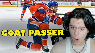 REACTION TO LEON DRAISAITL PASSES BUT THEY GET INCREASINGLY MORE DIFFICULT | THE GOAT OF PASSING?!?