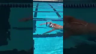 Olympic Champion Katie Ledecky Swims With A Glass On Her Head #shorts