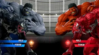 Black Hulk Venom vs. Carnage Red Hulk Fight - Marvel vs Capcom Infinite PS4 Gameplay