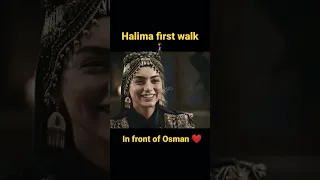 Bala👸🏻Daughter🧚‍♂️ first walk🚶‍♀️infront of Osman🤴#osbal #halima#balahatun #osmanbala  #kurulusosman