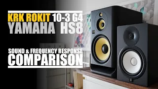 KRK Rokit 10-3 G4 RP10-3  vs  Yamaha HS8  ||  Sound & Frequency Response Comparison