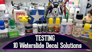 Scale Model Tips - Testing 10 Different Waterslide Decal Solutions - Is There A Clear Winner ??