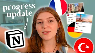 how i'm studying 3 languages in 3 months | Q1/Q2 study update!