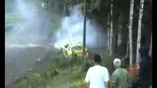 Mitsubishi Lancer Evo Rally Crash Major