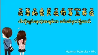 爱, 存在-魏奇奇 Myanmar Translate with Pinyin