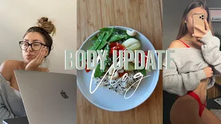 VLOG // Body Update (1 1/2 Jahre Training: Gym & Zuhause), AB Workout @ home & gesunde Rezepte