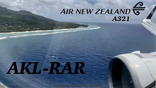 Beautiful flight from Auckland to Rarotonga | Air NZ A321