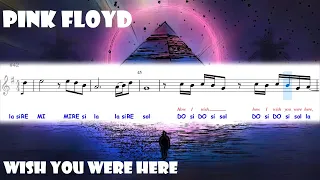 PINK FLOYD "WISH YOU WERE HERE" SCORE - PARTITURA