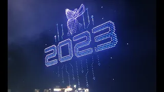 Happy New Year 2023 #countdown 4K Video with Background Music, Drone Light Show