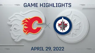 NHL Highlights | Flames vs. Jets - Apr 29, 2022