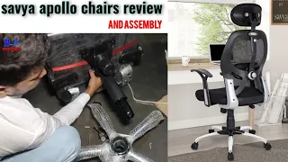 Savya Home APEX Chairs Apollo Chrome Base HIGH Back Office CHAIR2 | review and assembly