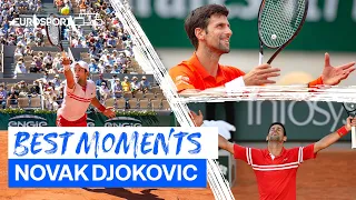 Top 10 Novak Djokovic | Roland Garros | Eurosport Tennis